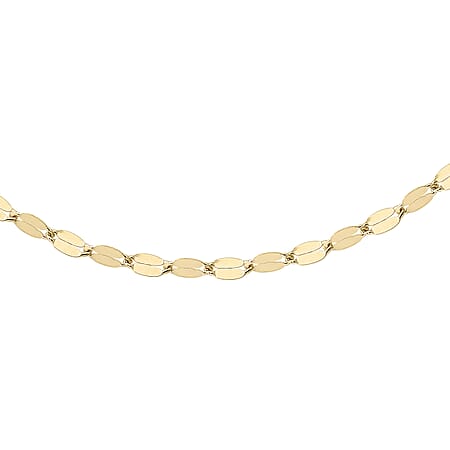 9K Yellow Gold High Finish 1.8MM Forzatina Chain 18 Inch 0.9 grams