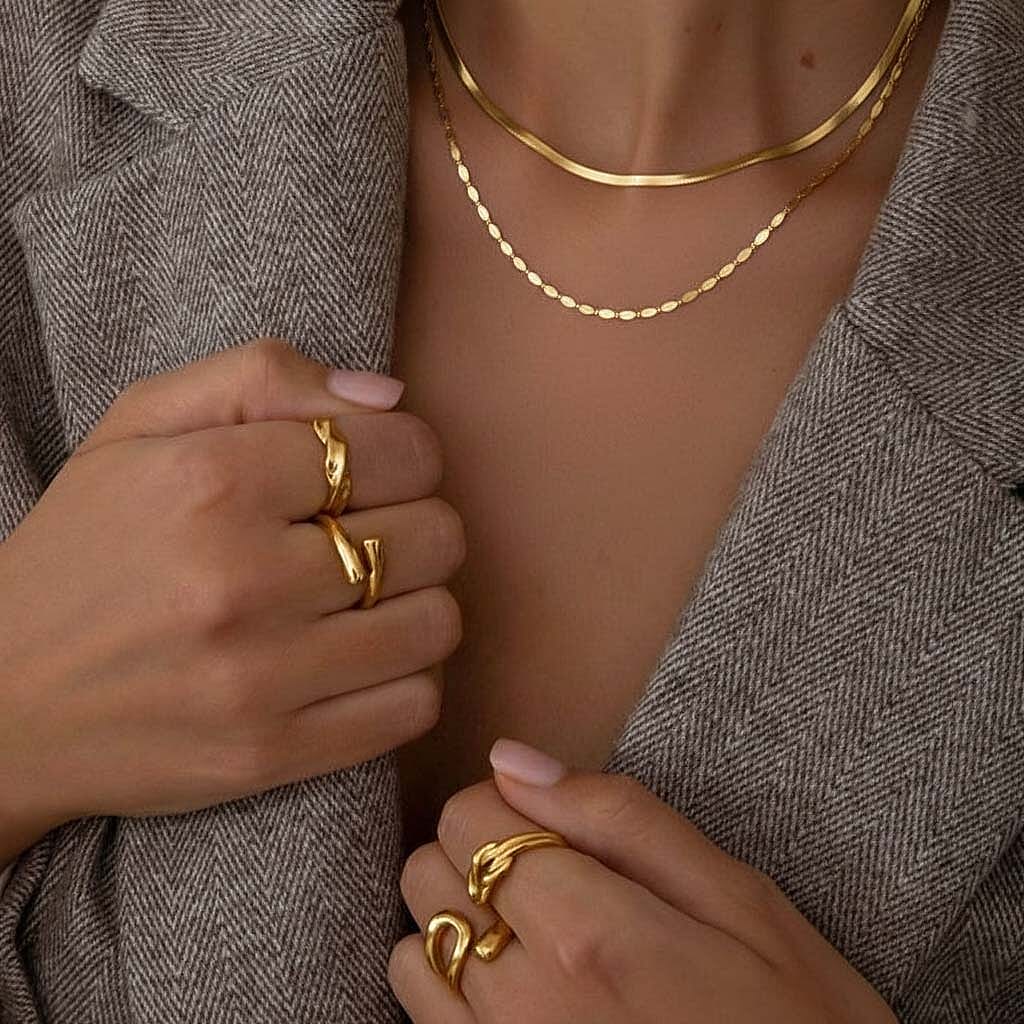 9K Yellow Gold High Finish Sparkle Forzatina Chain (Size - 18) with Spring Ring Clasp