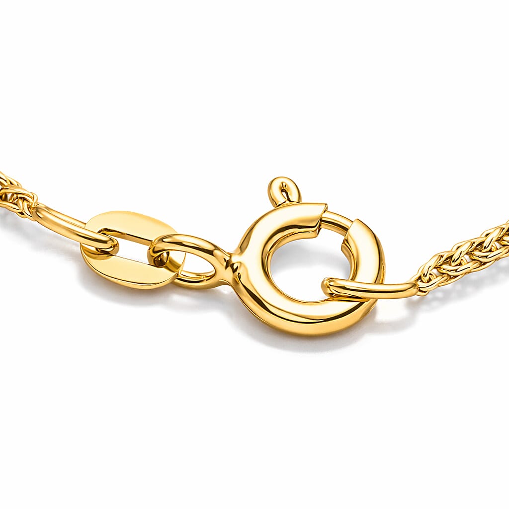 9K Yellow Gold High Finish Spiga Chain 20 Inch, 2.6 grams