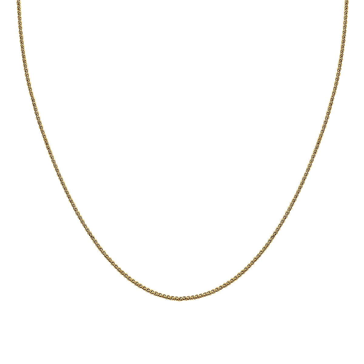 9K Yellow Gold High Finish Spiga Chain 20 Inch, 2.6 grams