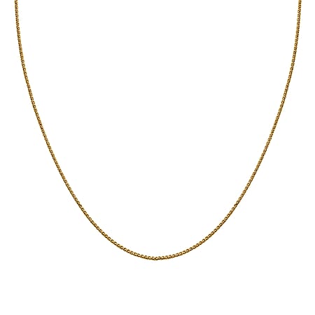 9K Yellow Gold 1.3 MM Spiga Chain With Spring Ring Clasp 20 Inch Polished