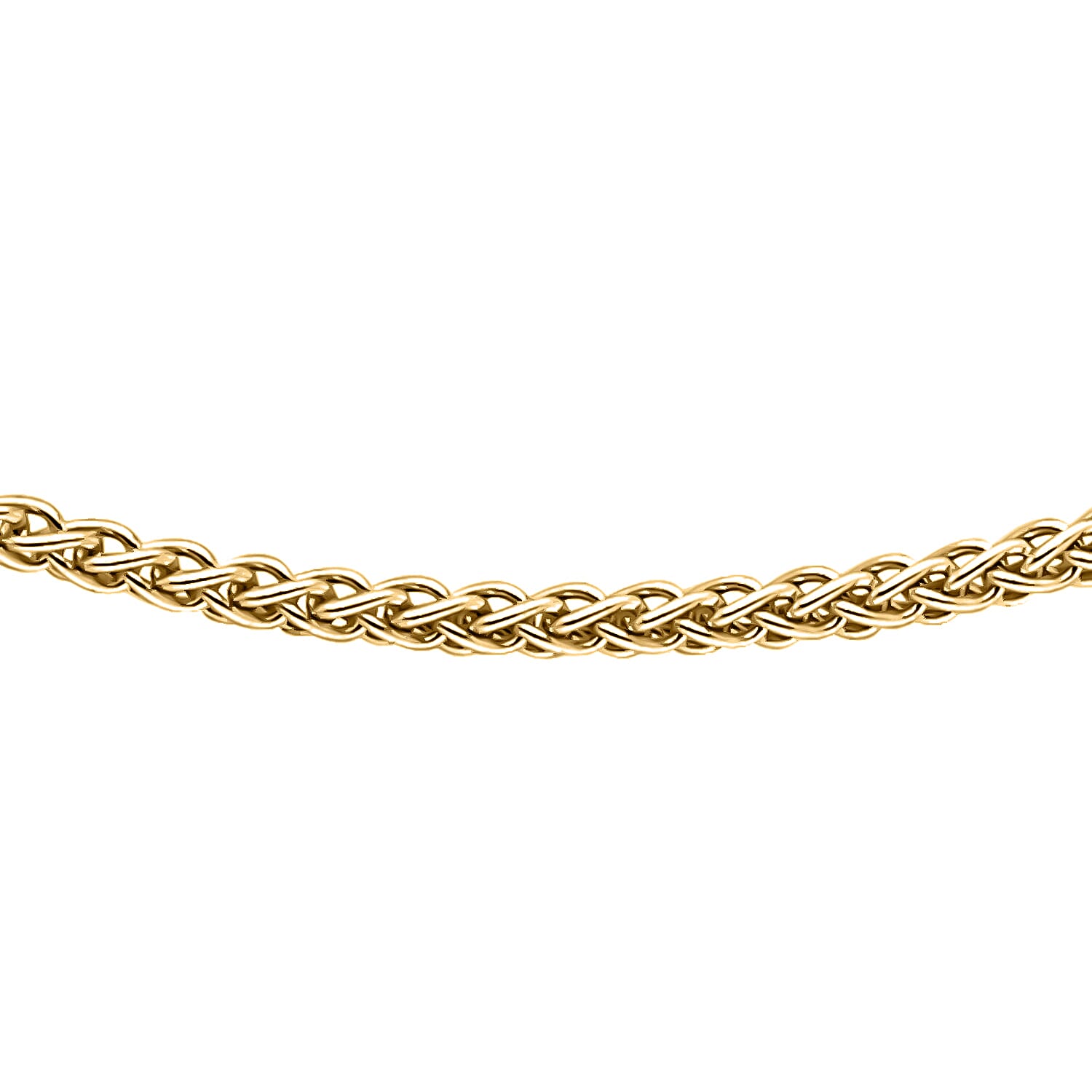 9K Yellow Gold High Finish Spiga Chain 20 Inch, 2.6 grams