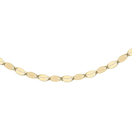 9K Yellow Gold High Finish 1.8MM Forzatina Chain 20 Inch, 0.97 grams