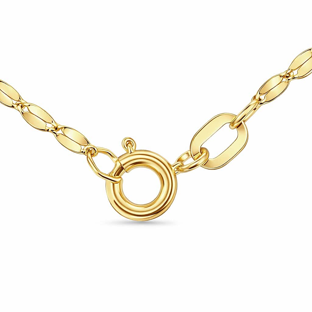 9K Yellow Gold High Finish 1.8MM Forzatina Chain 20 Inch, 0.97 grams
