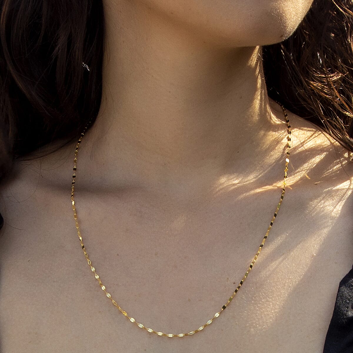 9K Yellow Gold High Finish 1.8MM Forzatina Chain 20 Inch 0.97 grams 6093091 TJC
