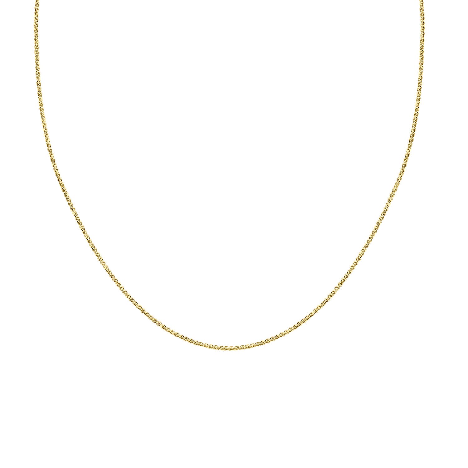9K Yellow Gold High Finish Spiga Chain 22 Inch, 2.9 grams