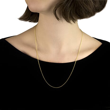 9K Yellow Gold High Finish Spiga Chain 22 Inch, 2.9 grams