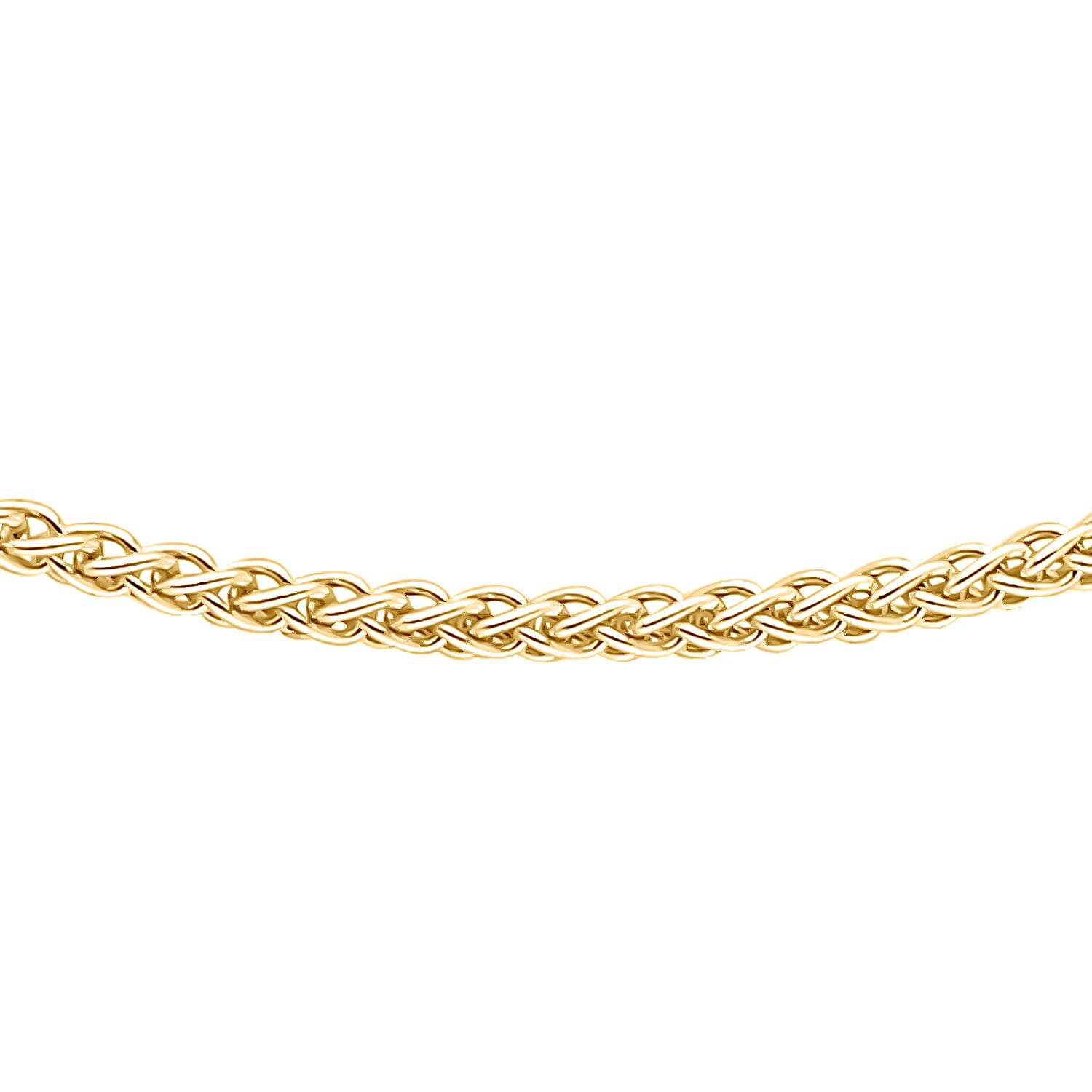 9K Yellow Gold High Finish Spiga Chain 22 Inch, 2.9 grams