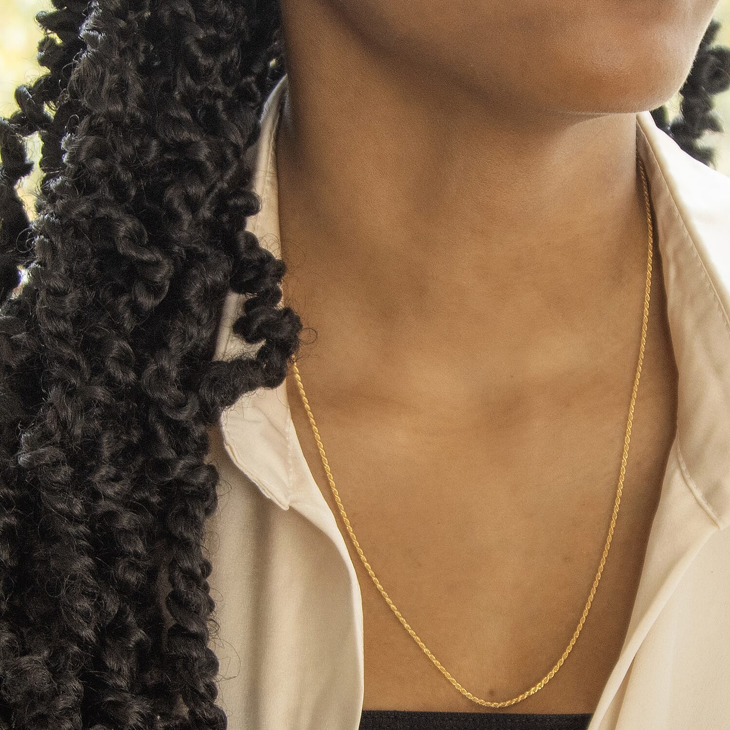 9K Yellow Gold High Finish Rope Chain 22 Inch, 4.6 grams