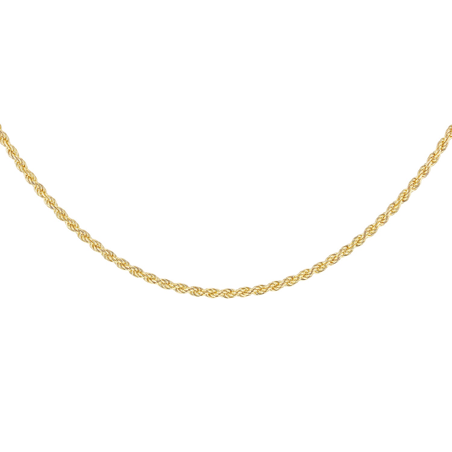 9K Yellow Gold High Finish Rope Chain 22 Inch, 4.6 grams