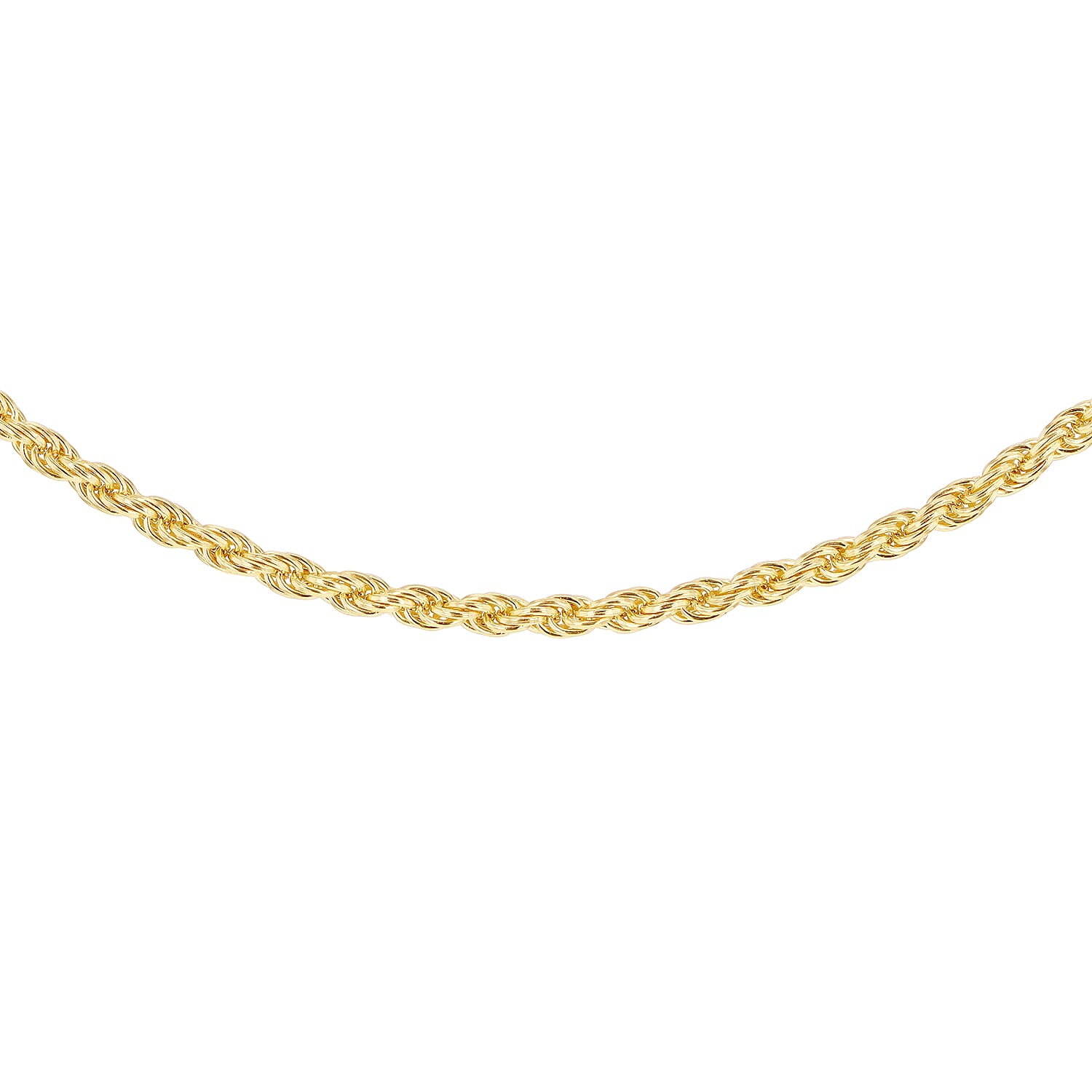 9K Yellow Gold High Finish Rope Chain 24 Inch, 5 grams