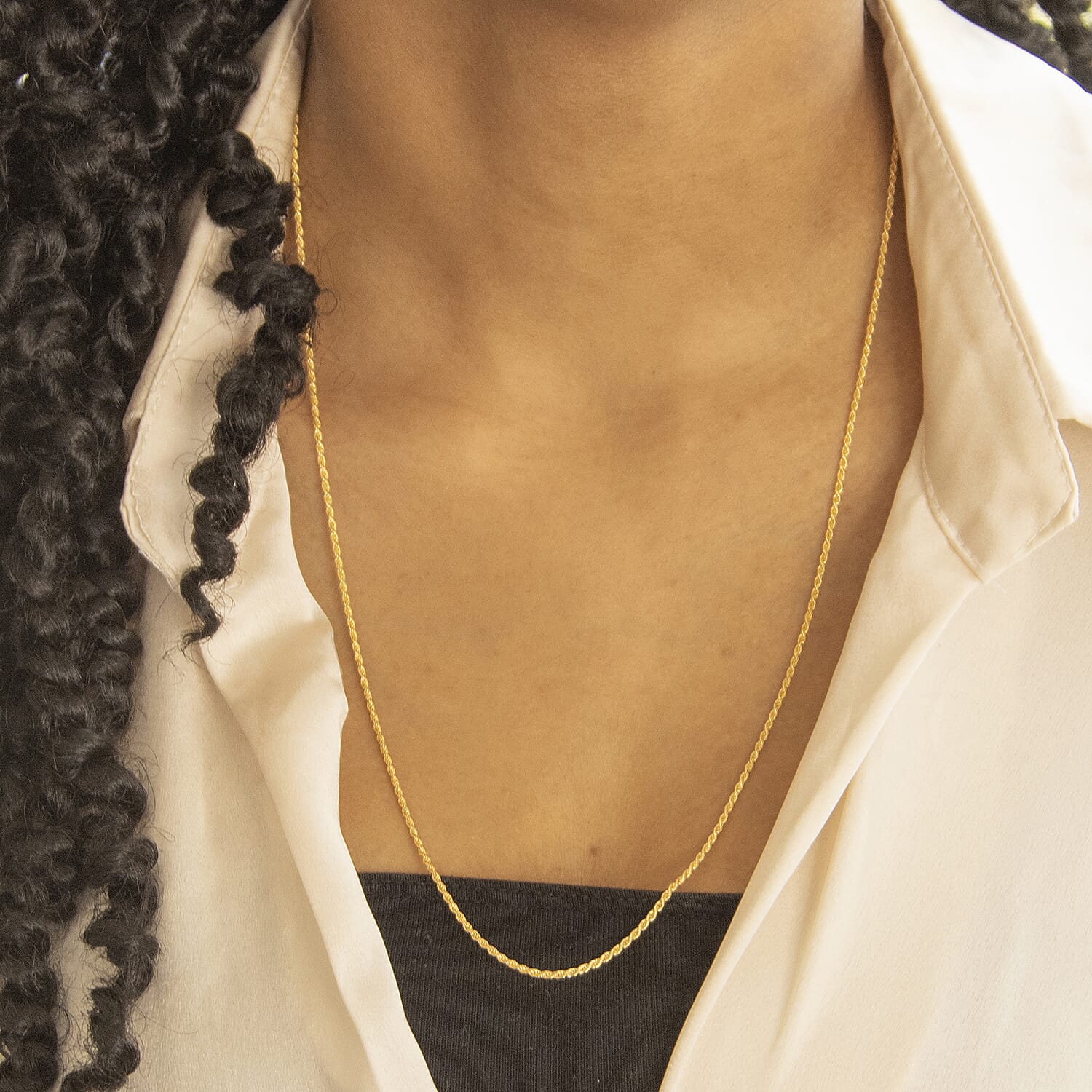 9K Yellow Gold High Finish Rope Chain 24 Inch, 5 grams