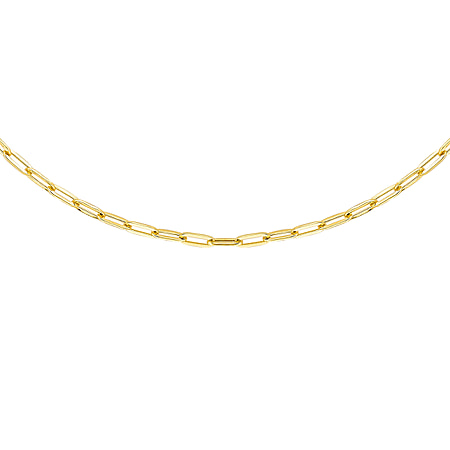 9K Yellow Gold High Finish Paperclip Chain 30 Inch 3 grams