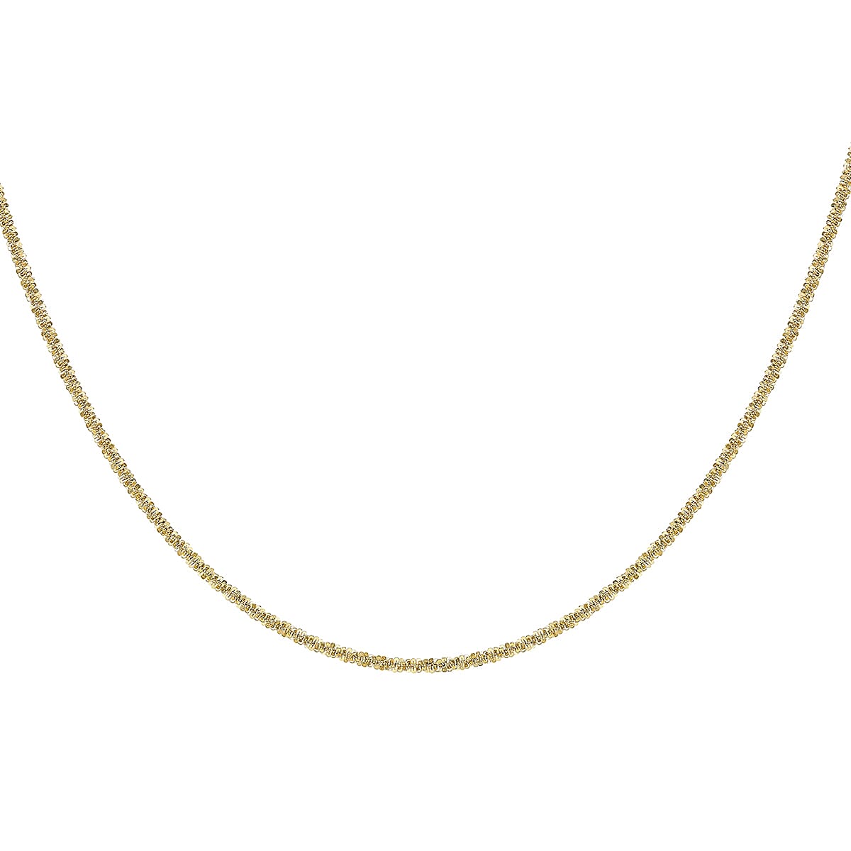 9K Yellow Gold High Finish 2.4MM Tocalle Chain 30 Inch, 5.1 grams