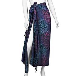 Bali Collection Printed Viscose Sarong (Size 165x120 Cm) - Black & Multi