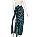 Bali Collection Printed Viscose Sarong (Size 165x120 Cm) - Black & Teal Green