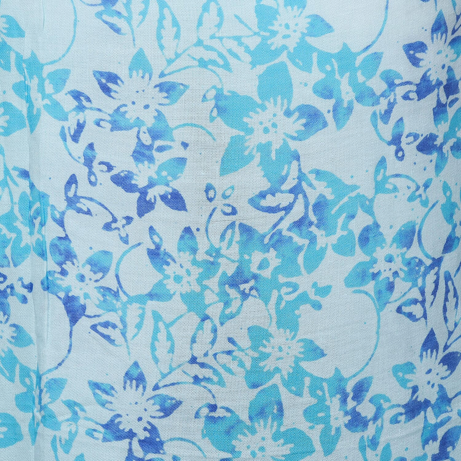 Bali Collection 100% Rayon Floral Pattern Viscose Sarong (Size 160x115 Cm) - Sky Blue