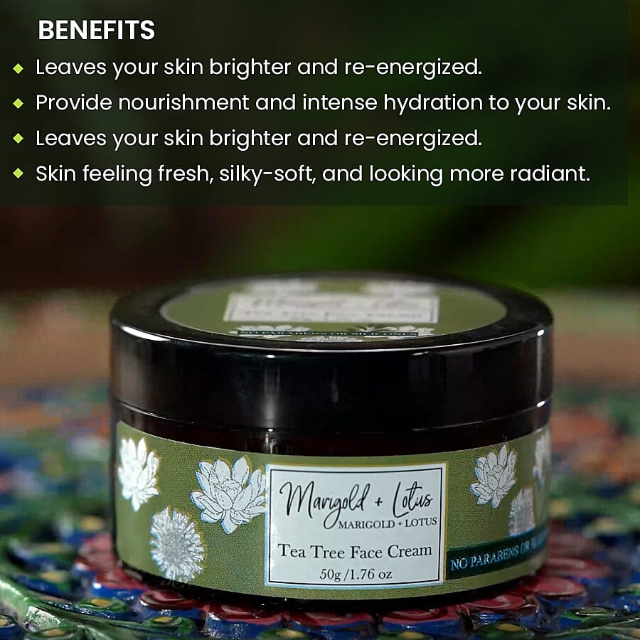 Marigold - Lotus Tea Tree Face Cream - 1.69 oz (50GM)