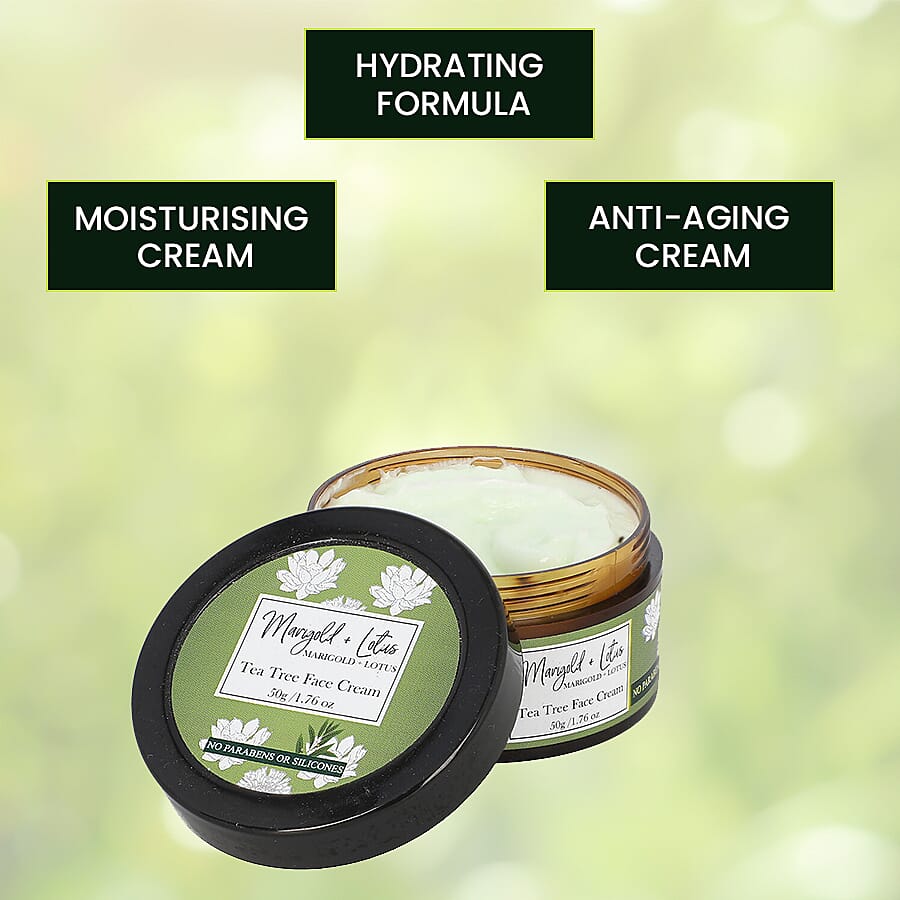 Marigold - Lotus Tea Tree Face Cream - 1.69 oz (50GM)