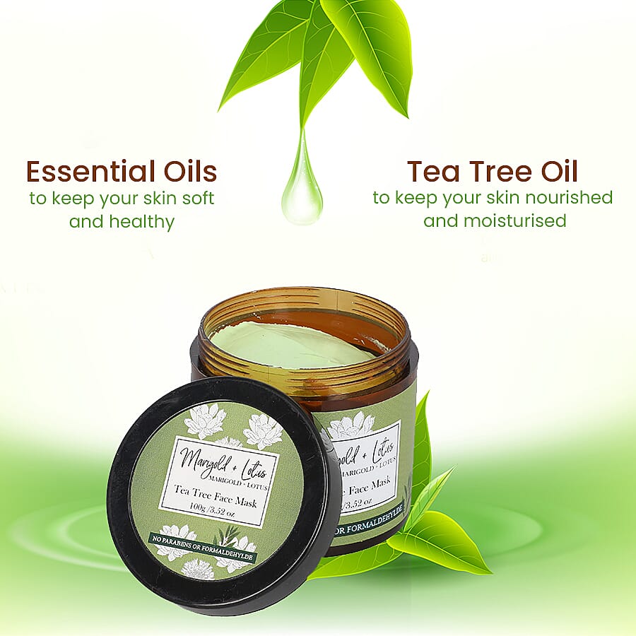 Marigold - Lotus Tea Tree Face Mask - 3.52 oz (100GM)