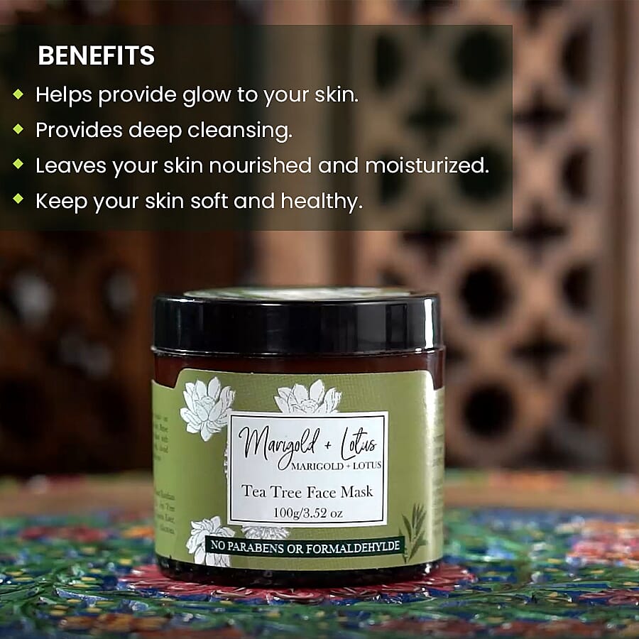 Marigold - Lotus Tea Tree Face Mask - 3.52 oz (100GM)