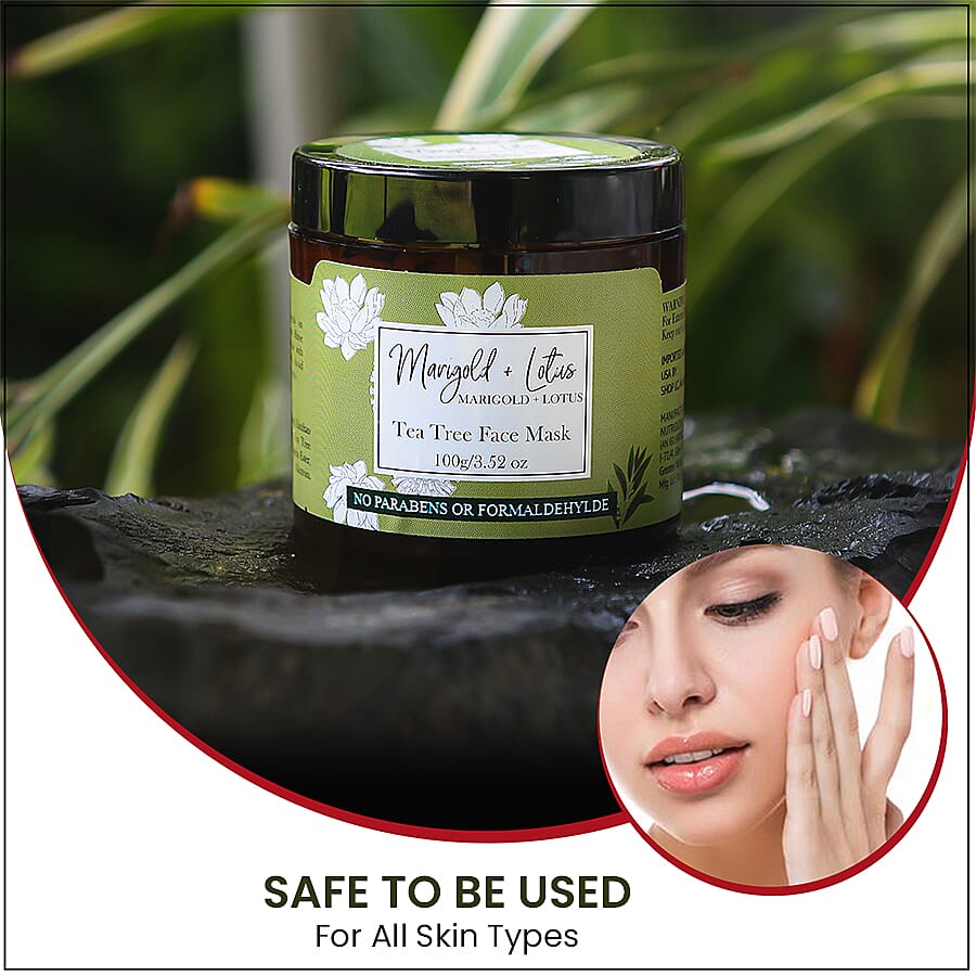Marigold - Lotus Tea Tree Face Mask - 3.52 oz (100GM)