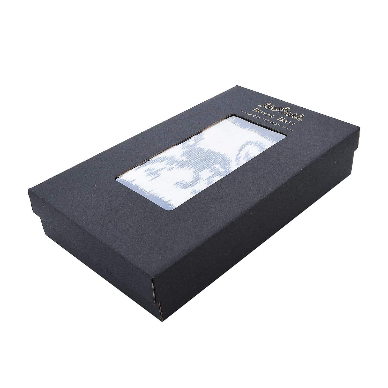 Bali Collection Tenun Throw in Animal Motif  (Size 120X240Cm) - Navy & White