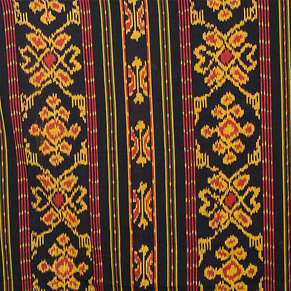 Bali Collection Tenun Throw in Lasem Motif  (Size 120x220Cm) - Black and Multi