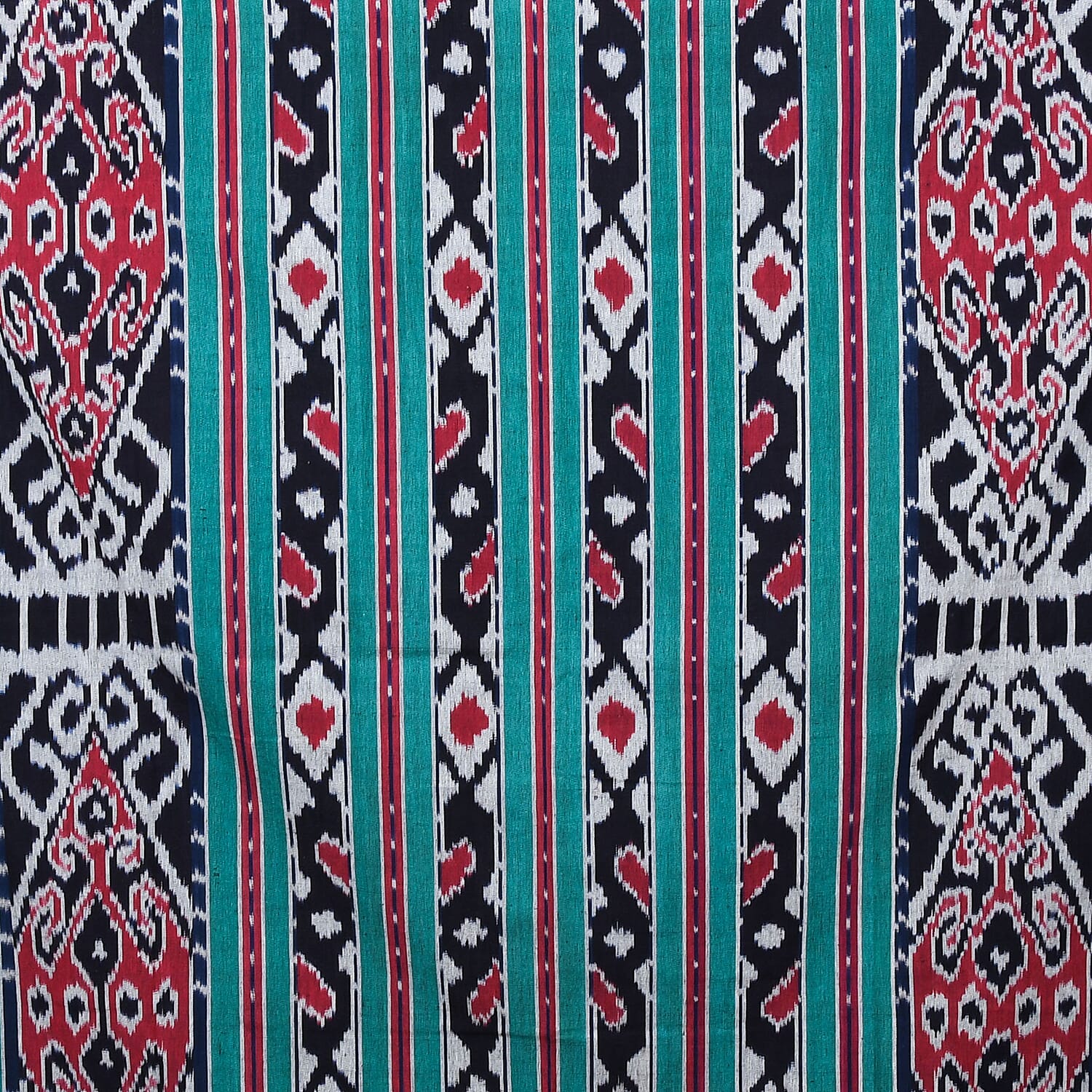 Bali Collection Tenun Throw in Animal Motif  (Size 118x240Cm) - Black and Green