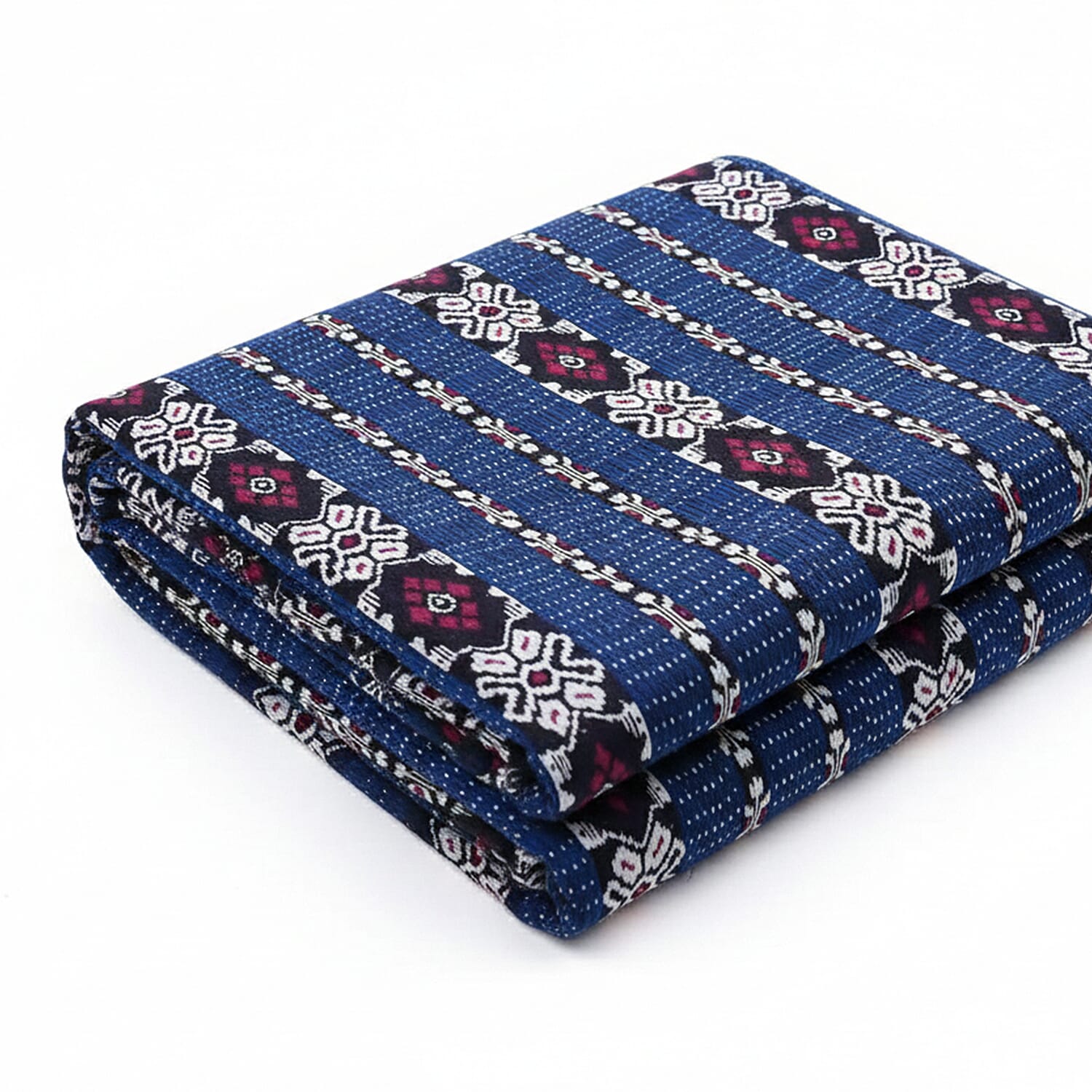 Bali Collection Tenun Throw in Animal Motif  (Size 116x240Cm) - Navy and Red