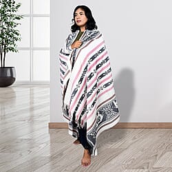 Bali Collection Tenun Throw in Animal Motif  (Size 116x230Cm) - Black and Yellow