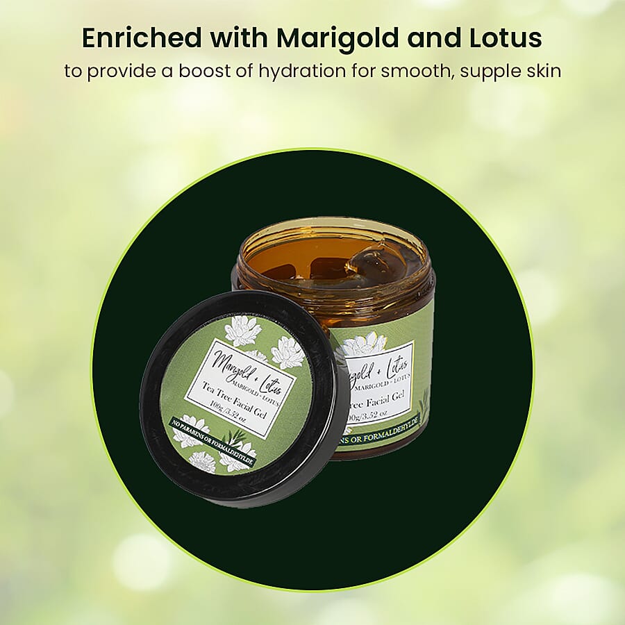 Marigold - Lotus- Tea Tree Facial Gel -3.52 oz (100GM)