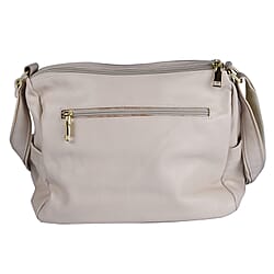 SENCILLEZ 100% Genuine Leather Crossbody Bag (Size 31x13x21cm) - Beige