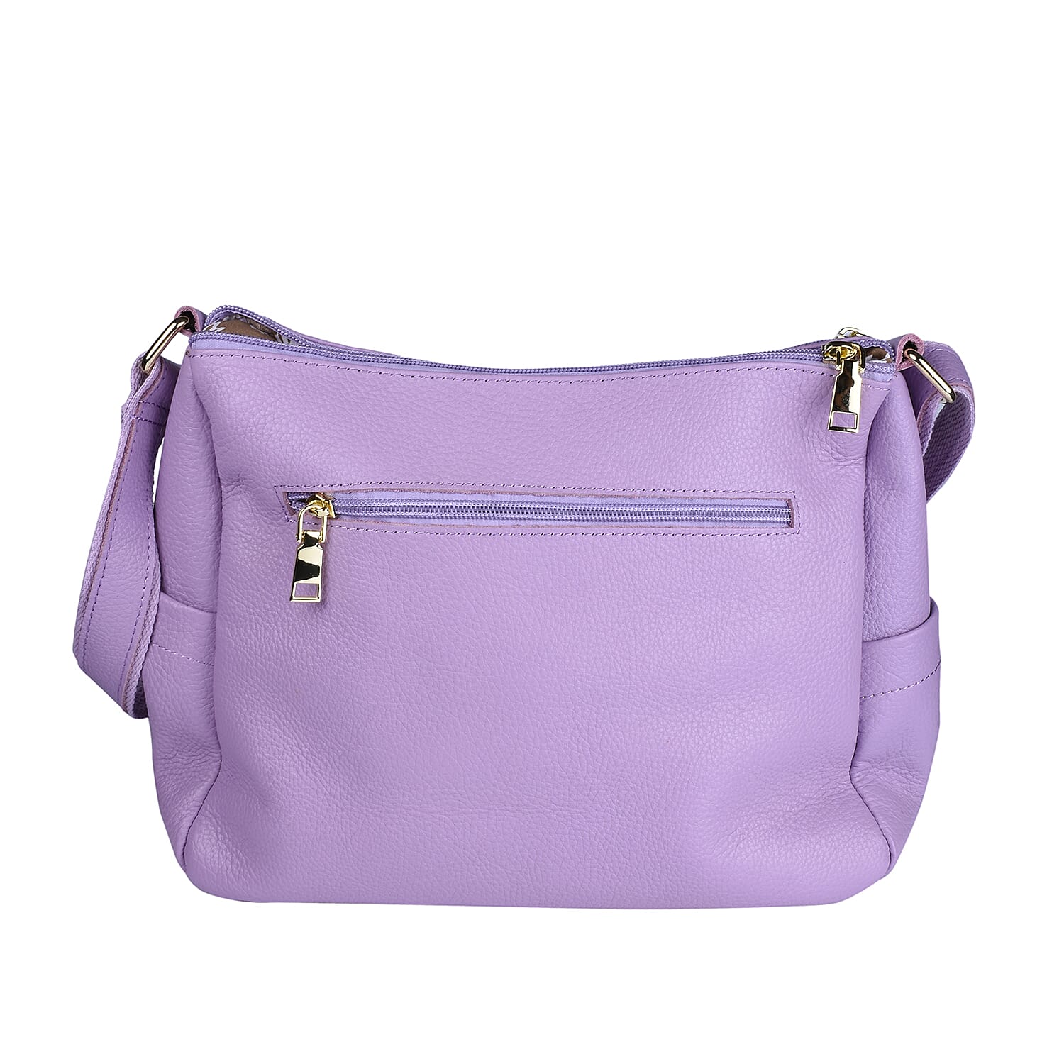 SENCILLEZ 100% Genuine Leather Crossbody Bag (Size 31x13x21cm) - Lilac