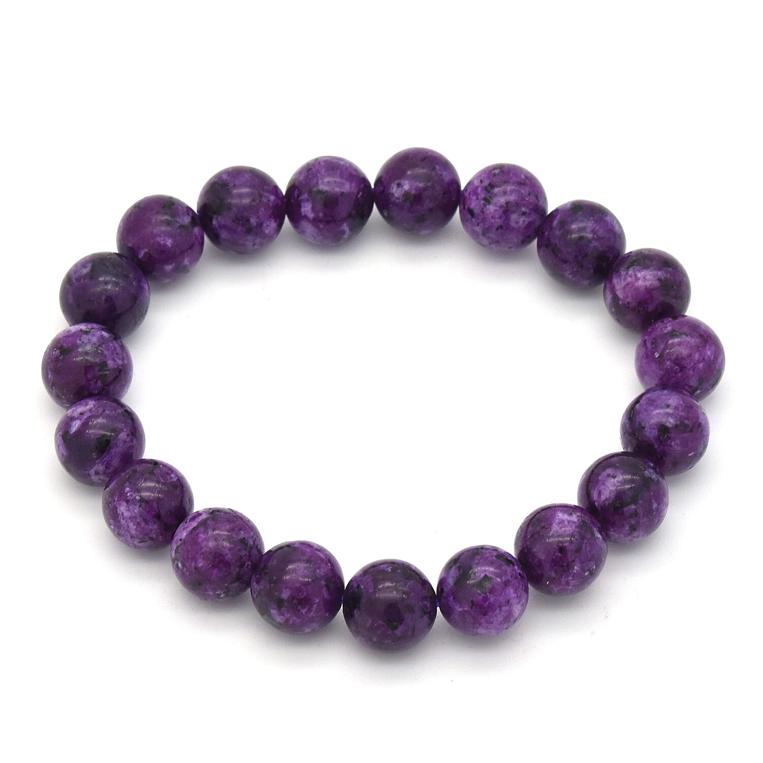 Sugilite Stretchable Beads Bracelet (Size 7.5) 100.00 Ct.