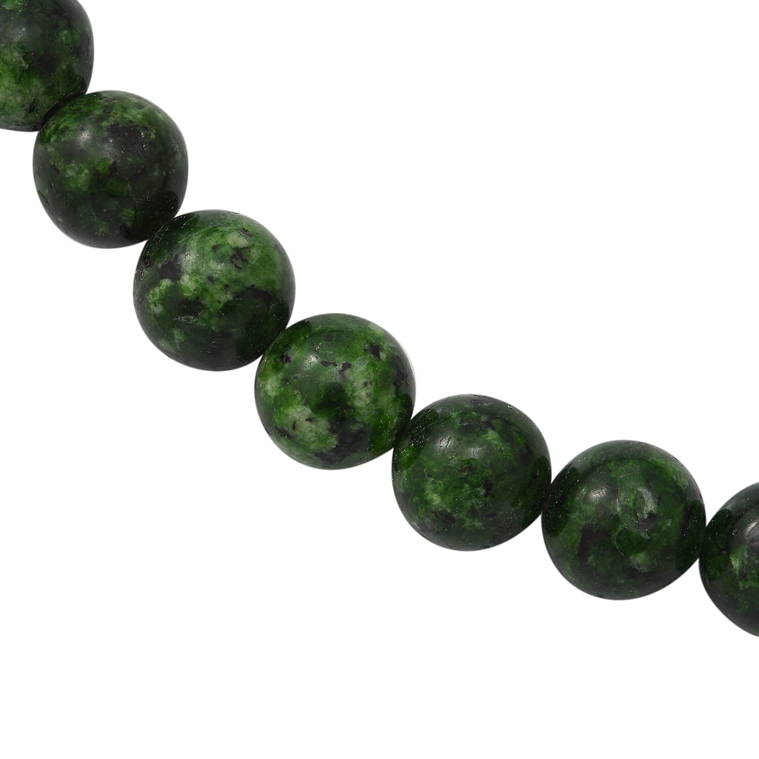 One Time Deal-Green Jasper Necklace (Size - 18) in Sterling Silver 320 Ct.