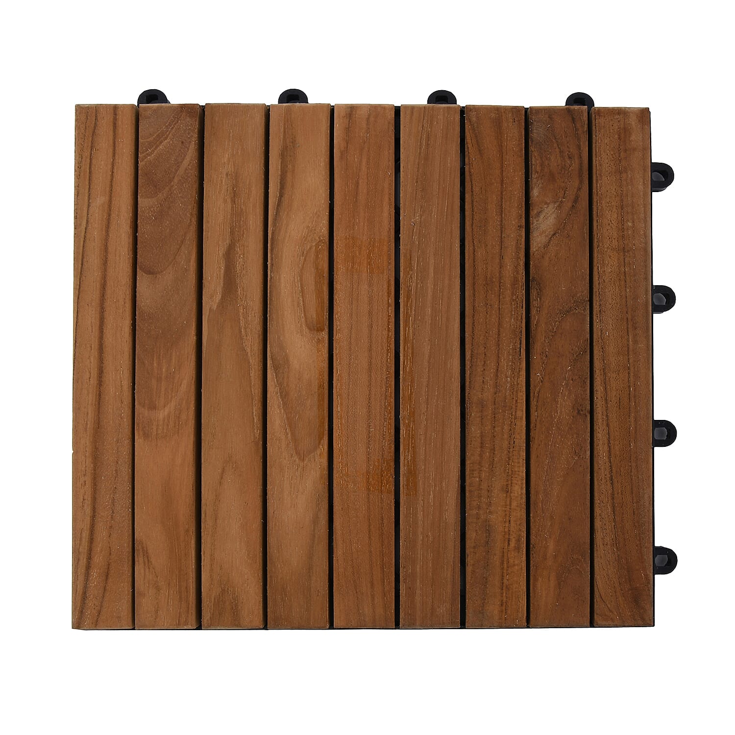 Bali Collection Set of 10 - Teak Wood Decking Tiles (Each 30 Cm)