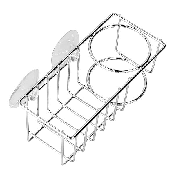 Set Of 2 - 2 in 1 Sink Caddy Organiser (Fits 1 Sponge and 1 Brush) (Size 18x8x7cm)