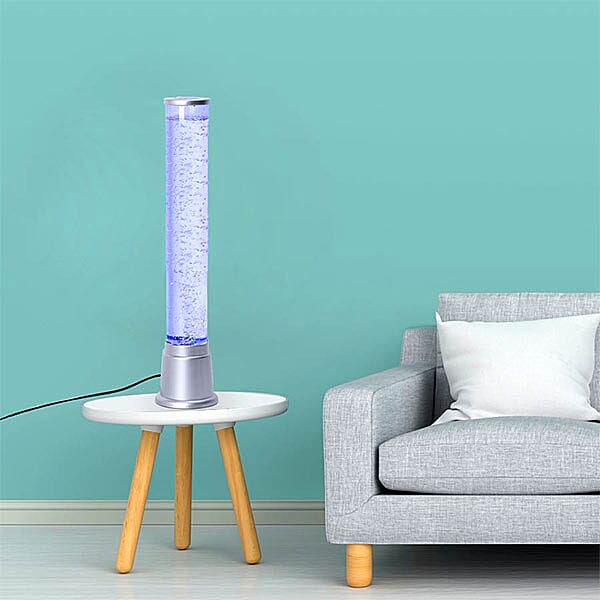 Sensory Bubble Lamp with Floating Fish Freestanding Mood Relaxing Decorative Therapeutic Light 60 Cms