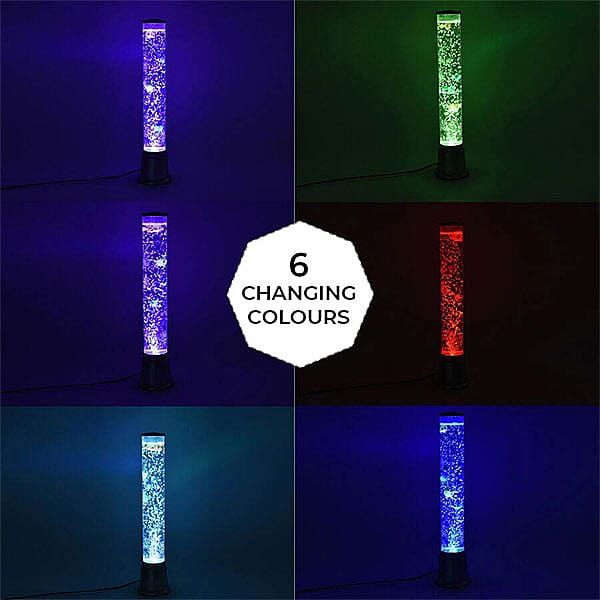 Sensory Bubble Lamp with Floating Fish Freestanding Mood Relaxing Decorative Therapeutic Light 60 Cms