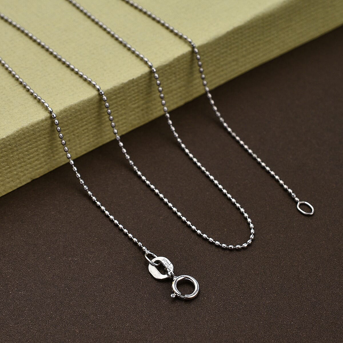 950 Platinum Ball Chain (Size 16) with Spring Ring Clasp