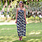 JOVIE Floral Pattern Smocked Halter Dress (Size 115x27 Cm - Up To Size 18) - Navy & Multi