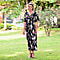 JOVIE Floral Pattern Smocked Dress (Size 125x40 Cm)  - Black & Multi