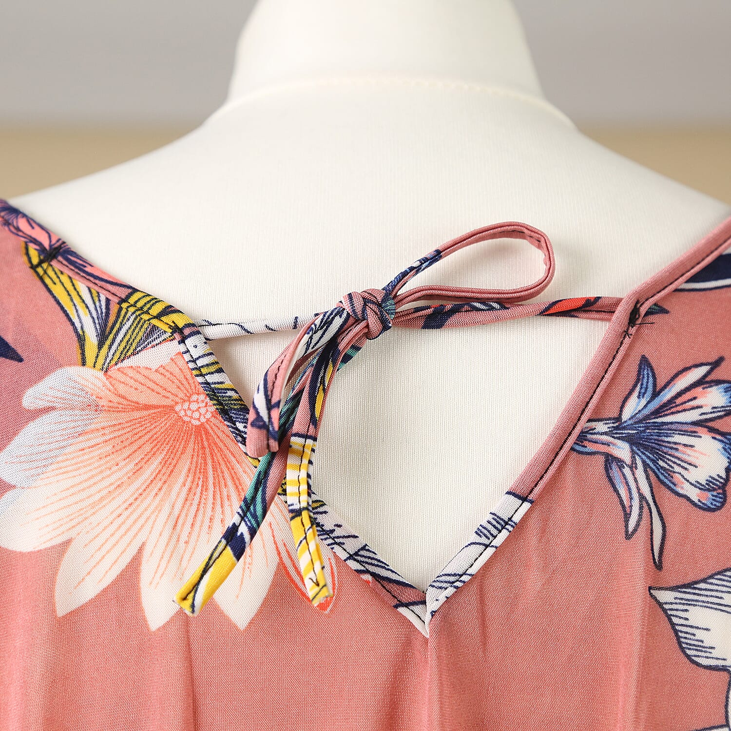 JOVIE Floral Pattern Smocked Dress (Size fits 8-20 )  - Pink & Multi