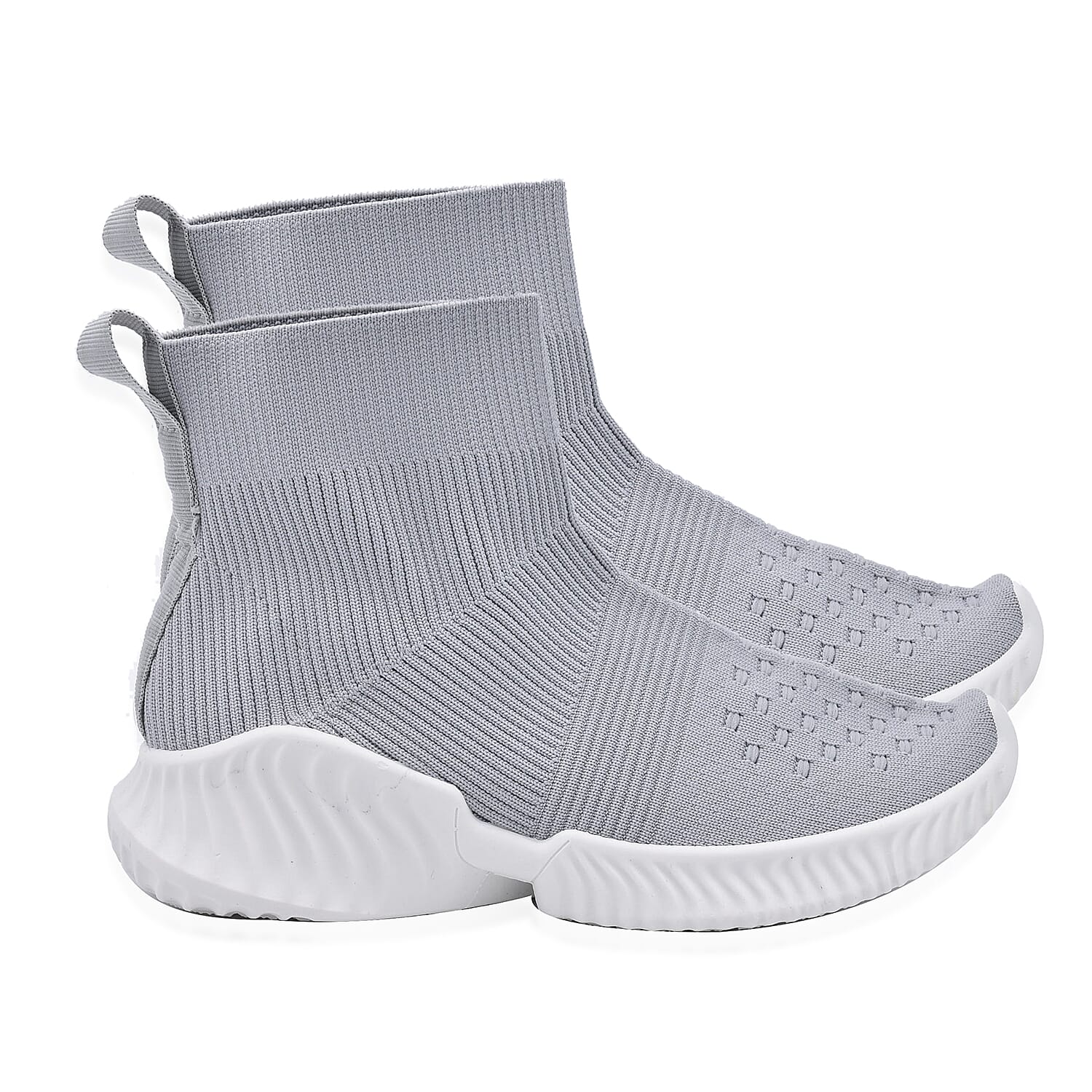 Grey Stretch Sock Trainers (Size 3)