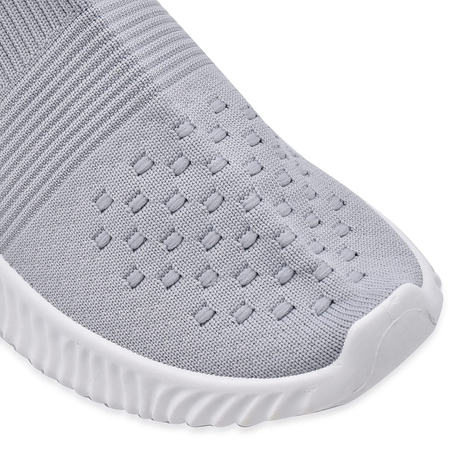Grey Stretch Sock Trainers (Size 3)
