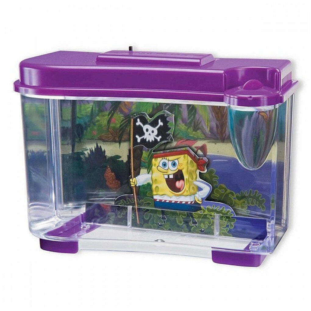 3D Spongebob Fish Tank with LED Night Light (4 AAA Batteries not Included)