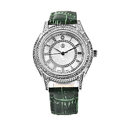 STRADA Japanese Movement Ladies Water Resistant Watch with Green Strap
