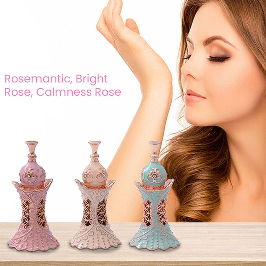 Set of 3 - JAPARA Rose Collection Perfume Oil (Rosemantic, Bright Rose, Calmness Rose)