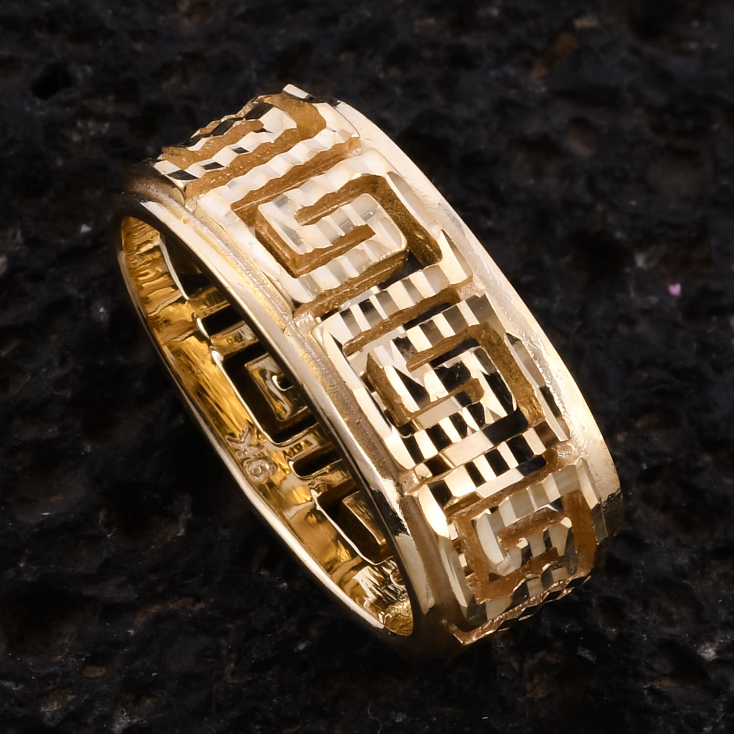 Royal Bali Collection 9K Yellow Gold Greek Key Pendant